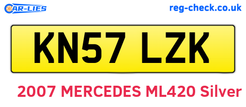 KN57LZK are the vehicle registration plates.