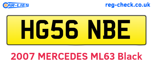 HG56NBE are the vehicle registration plates.