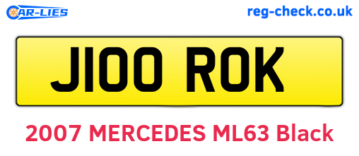 J100ROK are the vehicle registration plates.