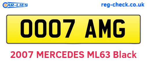OO07AMG are the vehicle registration plates.