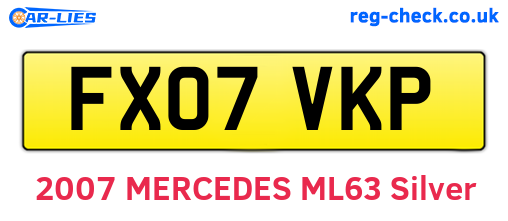 FX07VKP are the vehicle registration plates.