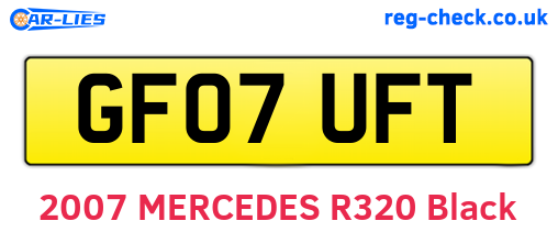 GF07UFT are the vehicle registration plates.