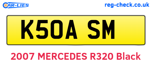 K50ASM are the vehicle registration plates.