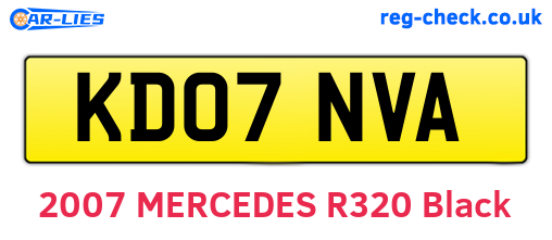 KD07NVA are the vehicle registration plates.
