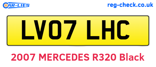 LV07LHC are the vehicle registration plates.