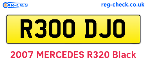 R300DJO are the vehicle registration plates.