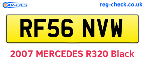 RF56NVW are the vehicle registration plates.