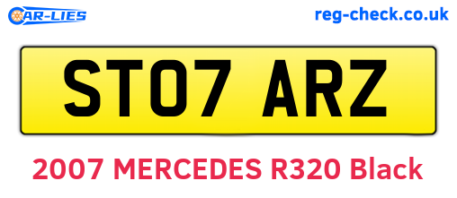 ST07ARZ are the vehicle registration plates.