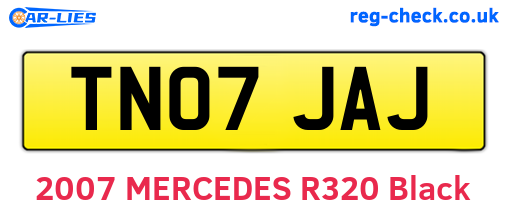 TN07JAJ are the vehicle registration plates.