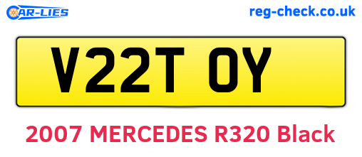 V22TOY are the vehicle registration plates.