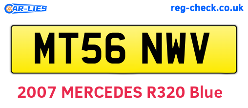 MT56NWV are the vehicle registration plates.