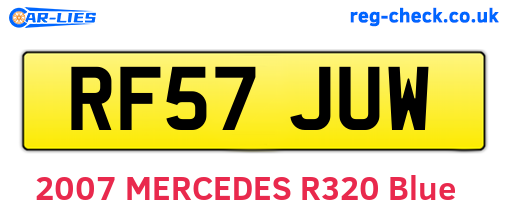 RF57JUW are the vehicle registration plates.