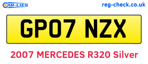 GP07NZX are the vehicle registration plates.