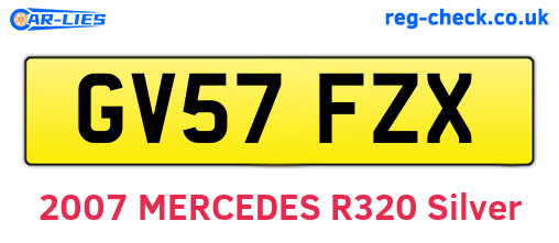 GV57FZX are the vehicle registration plates.