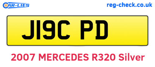 J19CPD are the vehicle registration plates.