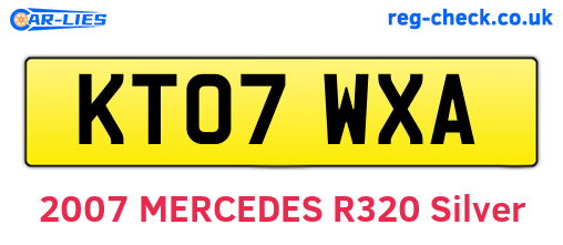 KT07WXA are the vehicle registration plates.