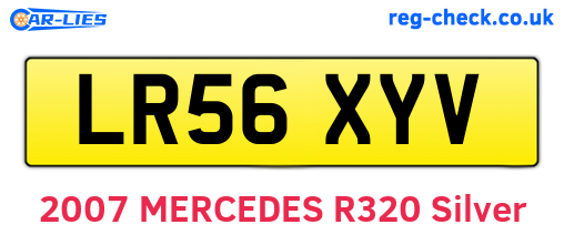 LR56XYV are the vehicle registration plates.