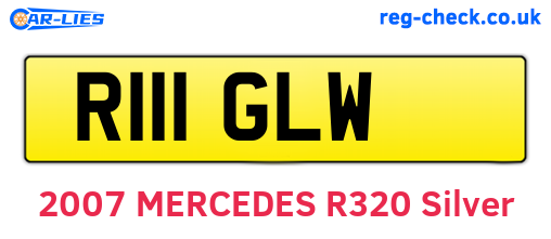 R111GLW are the vehicle registration plates.