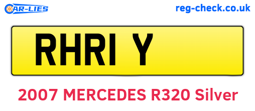 RHR1Y are the vehicle registration plates.