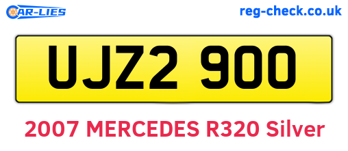 UJZ2900 are the vehicle registration plates.