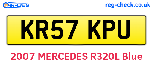 KR57KPU are the vehicle registration plates.