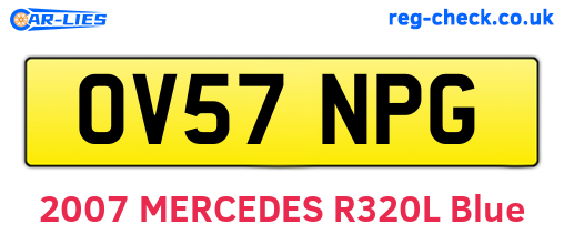 OV57NPG are the vehicle registration plates.
