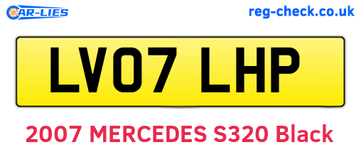 LV07LHP are the vehicle registration plates.