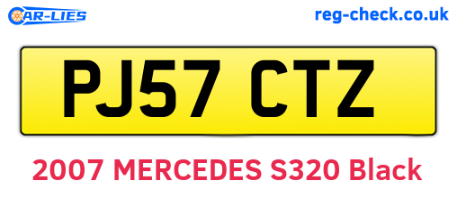 PJ57CTZ are the vehicle registration plates.