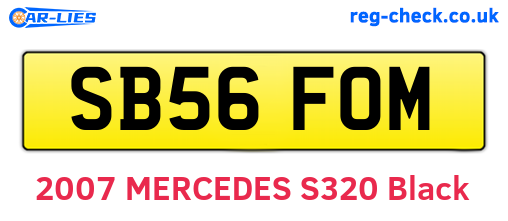 SB56FOM are the vehicle registration plates.