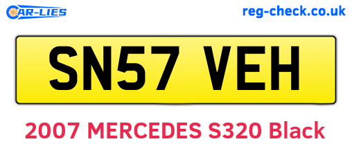 SN57VEH are the vehicle registration plates.