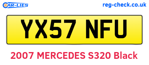 YX57NFU are the vehicle registration plates.