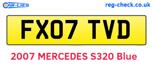 FX07TVD are the vehicle registration plates.
