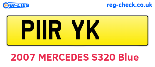 P11RYK are the vehicle registration plates.