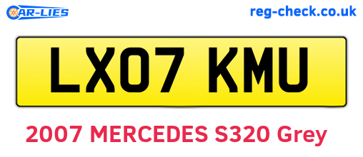 LX07KMU are the vehicle registration plates.