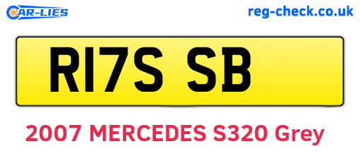 R17SSB are the vehicle registration plates.