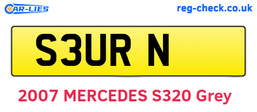 S3URN are the vehicle registration plates.