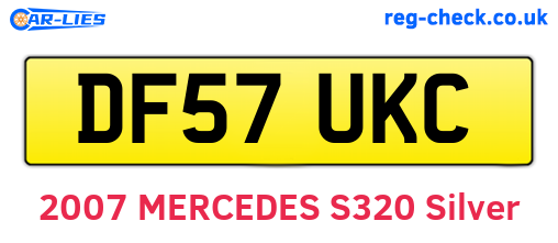 DF57UKC are the vehicle registration plates.