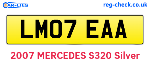 LM07EAA are the vehicle registration plates.