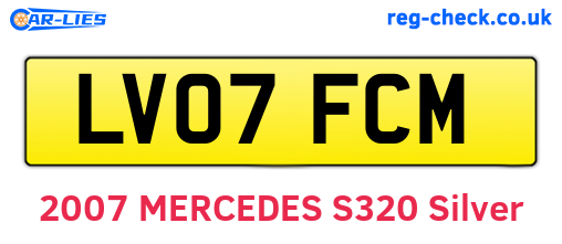 LV07FCM are the vehicle registration plates.
