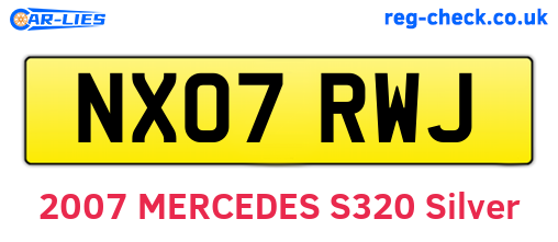 NX07RWJ are the vehicle registration plates.