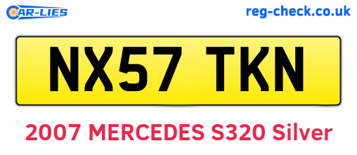 NX57TKN are the vehicle registration plates.