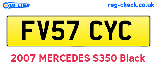 FV57CYC are the vehicle registration plates.