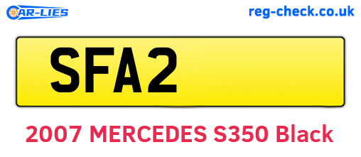 SFA2 are the vehicle registration plates.