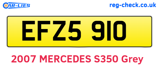 EFZ5910 are the vehicle registration plates.