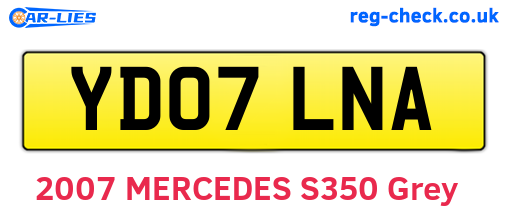YD07LNA are the vehicle registration plates.