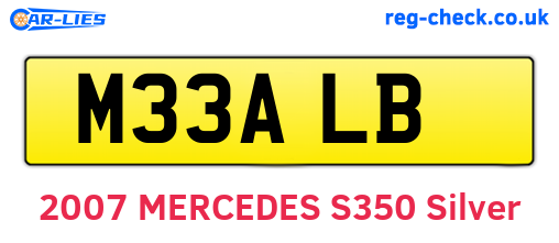 M33ALB are the vehicle registration plates.