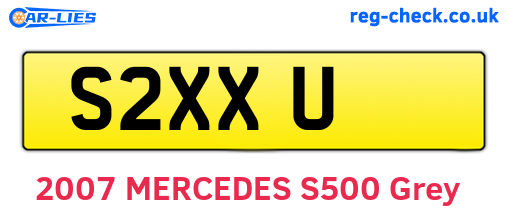 S2XXU are the vehicle registration plates.