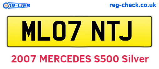 ML07NTJ are the vehicle registration plates.