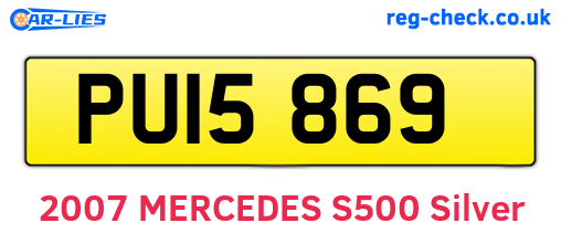 PUI5869 are the vehicle registration plates.