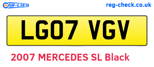 LG07VGV are the vehicle registration plates.
